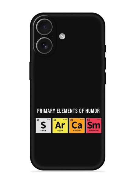 Vibelle- Primary Elements Humor Embossed Soft Silicone Case for Apple Iphone 17