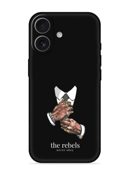 Vibelle- Rebels Slogan Man Embossed Soft Silicone Case for Apple Iphone 17