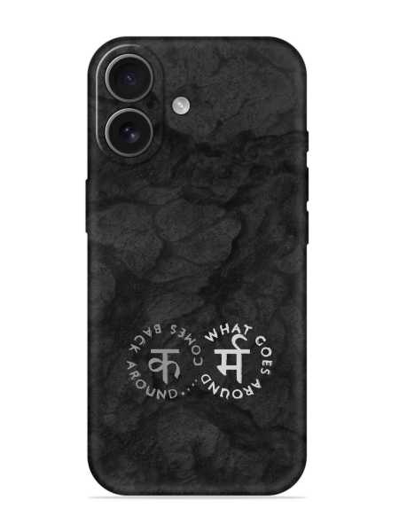Vibelle- Karma Hindi Word Embossed Soft Silicone Case for Apple Iphone 17
