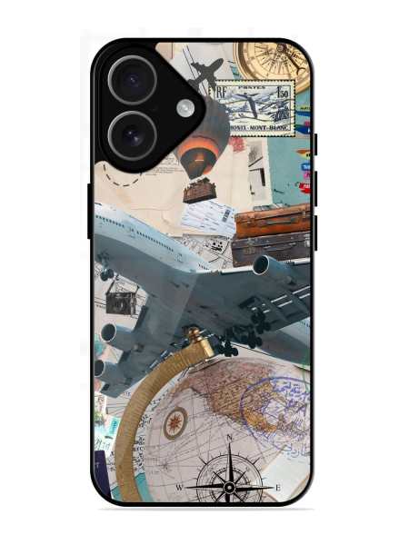 Vibelle- Adventure Awaits Glossy Metal Phone Cover for Apple Iphone 17