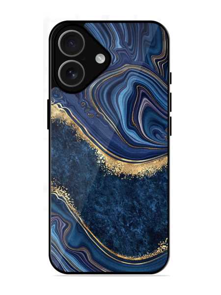 Vibelle- Abstract Background Blue Glossy Metal TPU Phone Cover for Apple Iphone 17