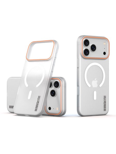 Vibelle- MagSafe Transparent White Case For Iphone 17 Pro